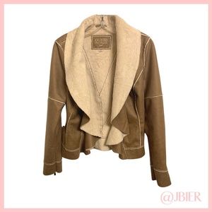 GUESS Suede Faux Fur Jacket